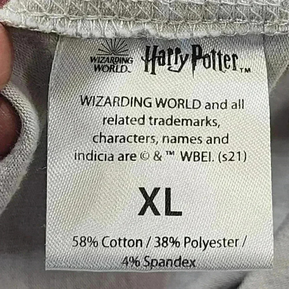 Harry Potter Light Gray Pajamas Pants Men's XL - Picture 5 of 7